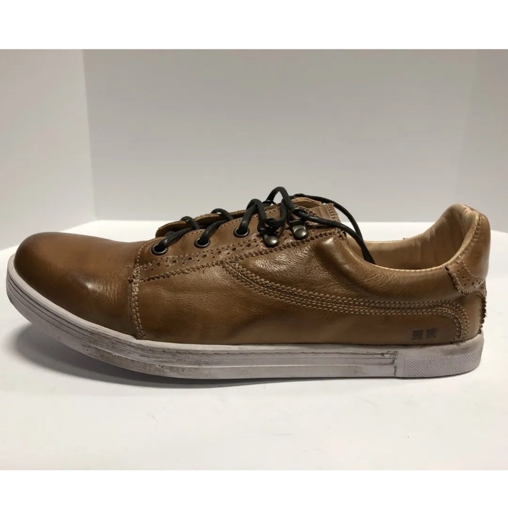 Bed Stu Men’s Land, Brown Leather Lace-Up Sneakers, Size 11 M